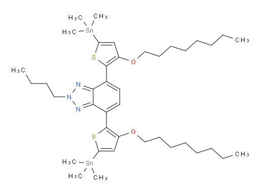2-butyl-4,7-bis(3-(octyloxy)-5-(trimethylstannyl)thiophen-2-yl)-2H-benzo[d][1,2,3]triazole