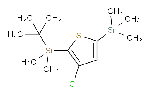 tert-butyl(3-chloro-5-(trimethylstannyl)thiophen-2-yl)dimethylsilane