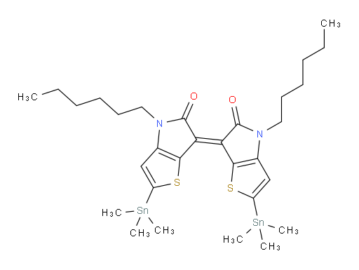 (Z)-4,4'-dihexyl-2,2'-bis(trimethylstannyl)-[6,6'-bithieno[3,2-b]pyrrolylidene]-5,5'(4H,4'H)-dione