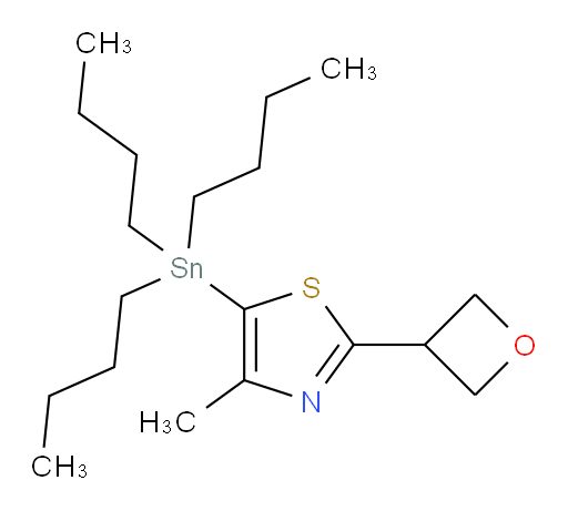 4-methyl-2-(oxetan-3-yl)-5-(tributylstannyl)thiazole