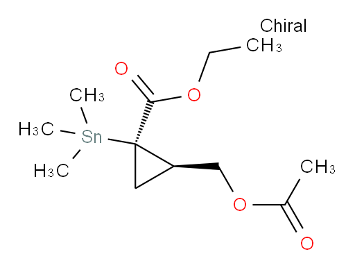 (1R,2R)-ethyl 2-(acetoxymethyl)-1-(trimethylstannyl)cyclopropanecarboxylate