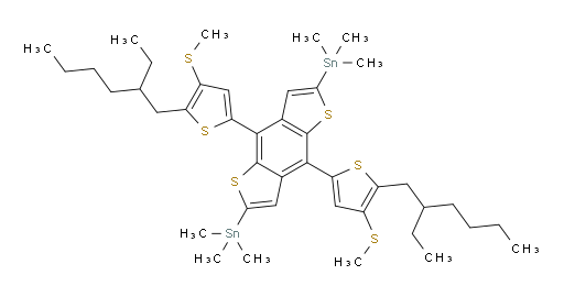 (4,8-bis(5-(2-ethylhexyl)-4-(methylthio)thiophen-2-yl)benzo[1,2-b:4,5-b']dithiophene-2,6-diyl)bis(trimethylstannane)