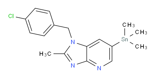1-(4-chlorobenzyl)-2-methyl-6-(trimethylstannyl)-1H-imidazo[4,5-b]pyridine