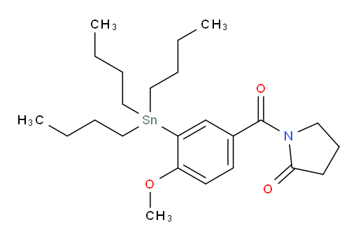 1-(4-methoxy-3-(tributylstannyl)benzoyl)pyrrolidin-2-one
