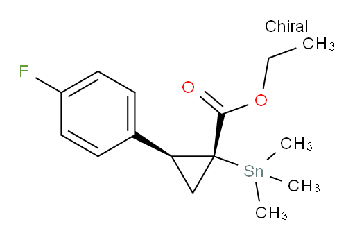 (1R,2S)-ethyl 2-(4-fluorophenyl)-1-(trimethylstannyl)cyclopropanecarboxylate