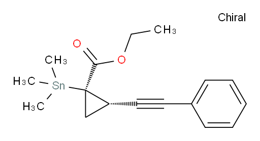 (1R,2S)-ethyl 2-(phenylethynyl)-1-(trimethylstannyl)cyclopropanecarboxylate
