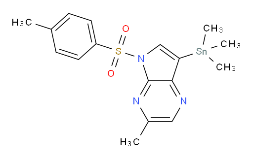 3-methyl-5-tosyl-7-(trimethylstannyl)-5H-pyrrolo[2,3-b]pyrazine