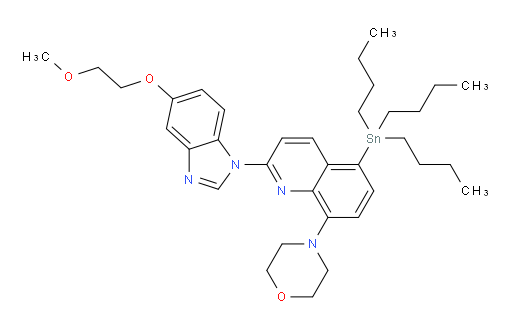4-(2-(5-(2-methoxyethoxy)-1H-benzo[d]imidazol-1-yl)-5-(tributylstannyl)quinolin-8-yl)morpholine