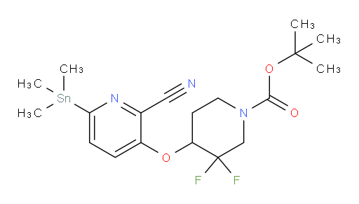 tert-butyl 4-((2-cyano-6-(trimethylstannyl)pyridin-3-yl)oxy)-3,3-difluoropiperidine-1-carboxylate
