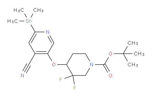 tert-butyl 4-((4-cyano-6-(trimethylstannyl)pyridin-3-yl)oxy)-3,3-difluoropiperidine-1-carboxylate
