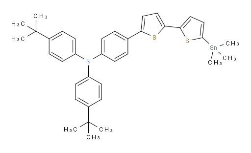 4-(tert-butyl)-N-(4-(tert-butyl)phenyl)-N-(4-(5'-(trimethylstannyl)-[2,2'-bithiophen]-5-yl)phenyl)aniline