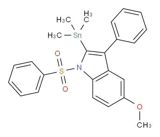 5-methoxy-3-phenyl-1-(phenylsulfonyl)-2-(trimethylstannyl)-1H-indole