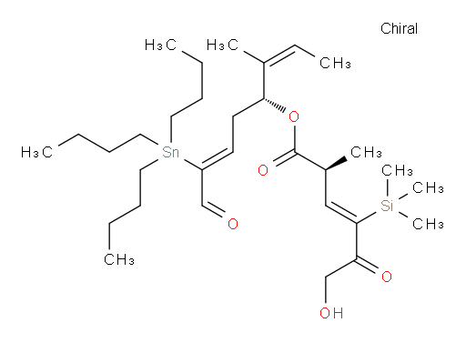 (S,Z)-(R,2Z,6Z)-3-methyl-8-oxo-7-(tributylstannyl)octa-2,6-dien-4-yl 6-hydroxy-2-methyl-5-oxo-4-(trimethylsilyl)hex-3-enoate