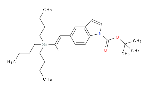 (E)-tert-butyl 5-(2-fluoro-2-(tributylstannyl)vinyl)-1H-indole-1-carboxylate