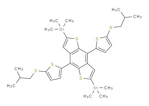 (4,8-bis(5-(isobutylthio)thiophen-2-yl)benzo[1,2-b:4,5-b']dithiophene-2,6-diyl)bis(trimethylstannane)