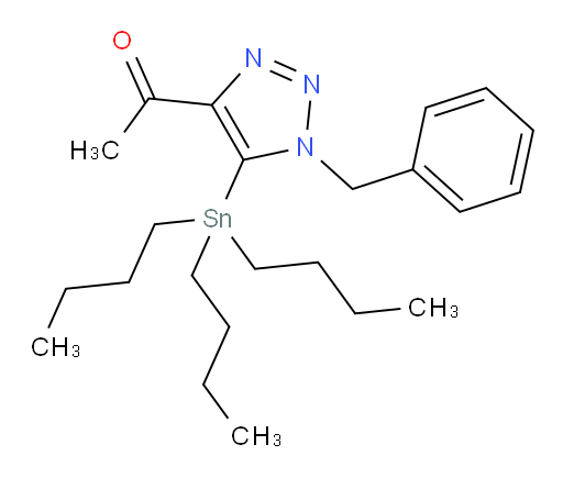 1-(1-benzyl-5-(tributylstannyl)-1H-1,2,3-triazol-4-yl)ethanone