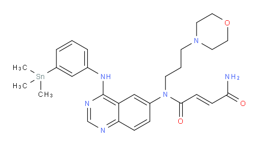 N1-(3-morpholinopropyl)-N1-(4-((3-(trimethylstannyl)phenyl)amino)quinazolin-6-yl)fumaramide