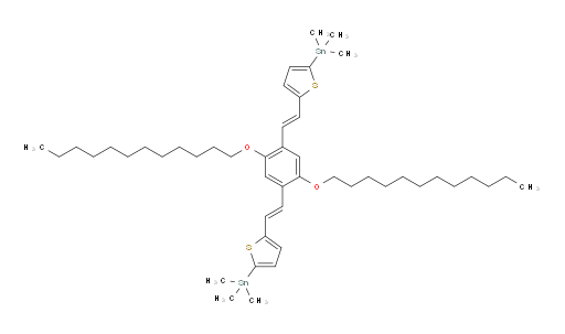 (5,5'-((1E,1'E)-(2,5-bis(dodecyloxy)-1,4-phenylene)bis(ethene-2,1-diyl))bis(thiophene-5,2-diyl))bis(trimethylstannane)