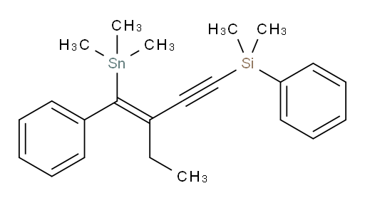 (Z)-dimethyl(phenyl)(3-(phenyl(trimethylstannyl)methylene)pent-1-yn-1-yl)silane