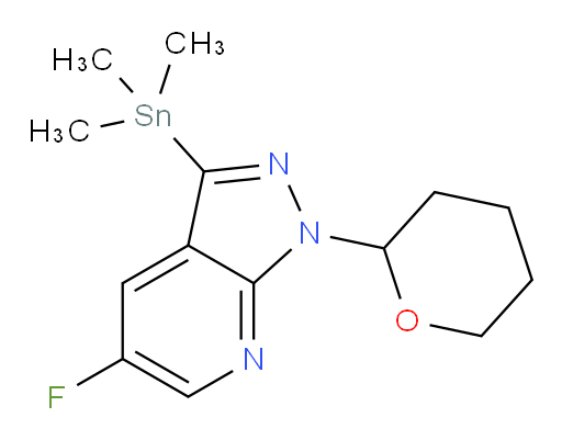 5-fluoro-1-(tetrahydro-2H-pyran-2-yl)-3-(trimethylstannyl)-1H-pyrazolo[3,4-b]pyridine