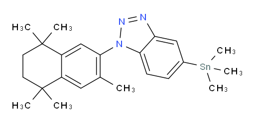 1-(3,5,5,8,8-pentamethyl-5,6,7,8-tetrahydronaphthalen-2-yl)-5-(trimethylstannyl)-1H-benzo[d][1,2,3]triazole