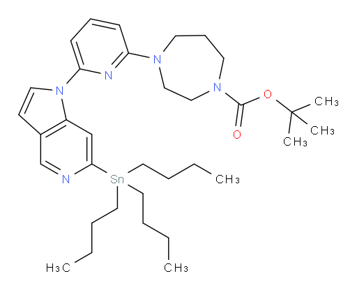 tert-butyl 4-(6-(6-(tributylstannyl)-1H-pyrrolo[3,2-c]pyridin-1-yl)pyridin-2-yl)-1,4-diazepane-1-carboxylate