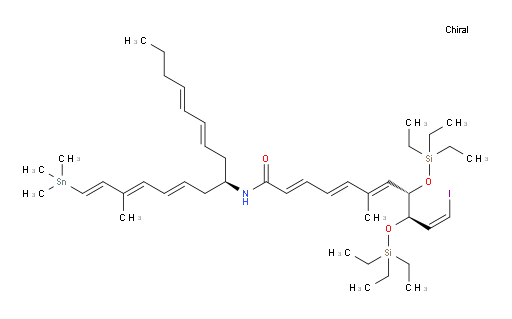(2E,4E,6E,8S,9R,10Z)-11-iodo-6-methyl-N-((R,1E,3E,5E,10E,12E)-3-methyl-1-(trimethylstannyl)hexadeca-1,3,5,10,12-pentaen-8-yl)-8,9-bis((triethylsilyl)oxy)undeca-2,4,6,10-tetraenamide