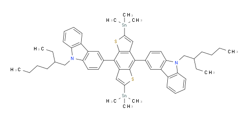 3,3'-(2,6-bis(trimethylstannyl)benzo[1,2-b:4,5-b']dithiophene-4,8-diyl)bis(9-(2-ethylhexyl)-9H-carbazole)