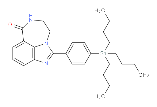 1-(4-(tributylstannyl)phenyl)-8,9-dihydro-2,7,9a-triazabenzo[cd]azulen-6(7H)-one