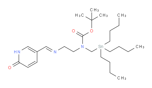 (E)-tert-butyl (2-(((6-oxo-1,6-dihydropyridin-3-yl)methylene)amino)ethyl)((tributylstannyl)methyl)carbamate