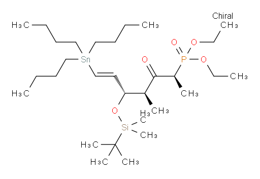 diethyl ((2S,4S,5S,E)-5-((tert-butyldimethylsilyl)oxy)-4-methyl-3-oxo-7-(tributylstannyl)hept-6-en-2-yl)phosphonate