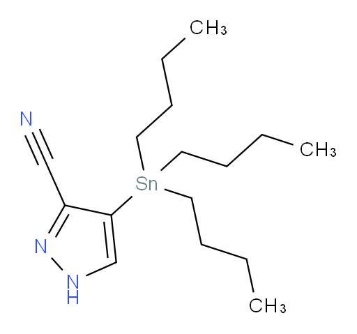 4-(tributylstannyl)-1H-pyrazole-3-carbonitrile