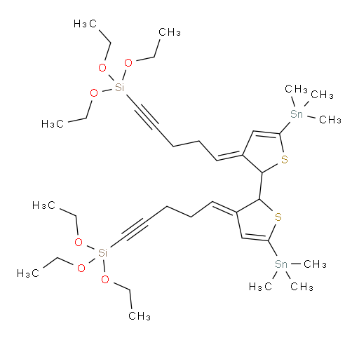 ((5E,5'E)-(5,5'-bis(trimethylstannyl)-[2,2'-bithiophene]-3,3'(2H,2'H)-diylidene)bis(pent-1-yn-1-yl-5-ylidene))bis(triethoxysilane)
