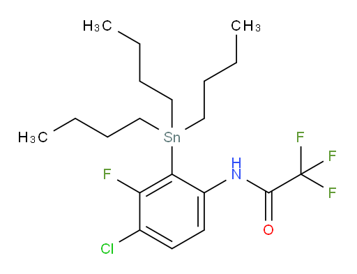 N-(4-chloro-3-fluoro-2-(tributylstannyl)phenyl)-2,2,2-trifluoroacetamide