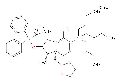 (((2S,3S,3aR)-3a-((1,3-dioxolan-2-yl)methyl)-3,7-dimethyl-6-(tributylstannyl)-2,3,3a,4-tetrahydro-1H-inden-2-yl)oxy)(tert-butyl)diphenylsilane