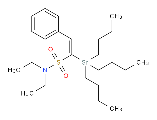 (E)-N,N-diethyl-2-phenyl-1-(tributylstannyl)ethenesulfonamide