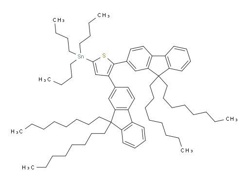 (4,5-bis(9,9-dioctyl-9H-fluoren-2-yl)thiophen-2-yl)tributylstannane