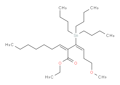 (E)-ethyl 2-((E)-4-methoxy-1-(tributylstannyl)but-1-en-1-yl)non-2-enoate