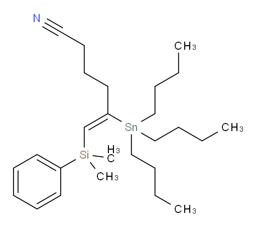 (Z)-6-(dimethyl(phenyl)silyl)-5-(tributylstannyl)hex-5-enenitrile