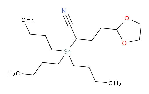 4-(1,3-dioxolan-2-yl)-2-(tributylstannyl)butanenitrile
