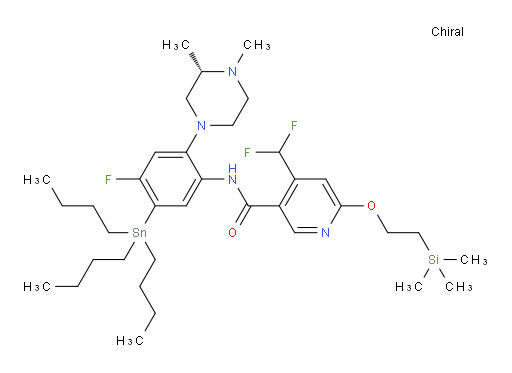 (S)-4-(difluoromethyl)-N-(2-(3,4-dimethylpiperazin-1-yl)-4-fluoro-5-(tributylstannyl)phenyl)-6-(2-(trimethylsilyl)ethoxy)nicotinamide