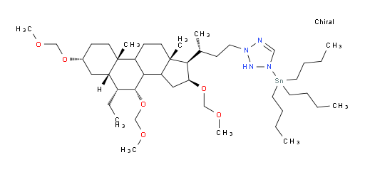 3-((3R)-3-((3R,5S,6R,7R,10S,13S,16S,17R)-6-ethyl-3,7,16-tris(methoxymethoxy)-10,13-dimethylhexadecahydro-1H-cyclopenta[a]phenanthren-17-yl)butyl)-1-(tributylstannyl)-2,3-dihydro-1H-tetrazole