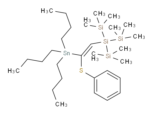 (E)-1,1,1,3,3,3-hexamethyl-2-(2-(phenylthio)-2-(tributylstannyl)vinyl)-2-(trimethylsilyl)trisilane