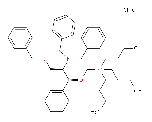 (1S,2R)-N,N-dibenzyl-3-(benzyloxy)-1-(cyclohex-1-en-1-yl)-1-((tributylstannyl)methoxy)propan-2-amine