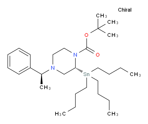 (R)-tert-butyl 4-((S)-1-phenylethyl)-2-(tributylstannyl)piperazine-1-carboxylate