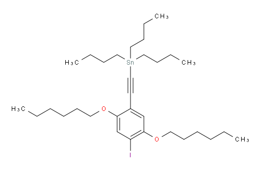 ((2,5-bis(hexyloxy)-4-iodophenyl)ethynyl)tributylstannane