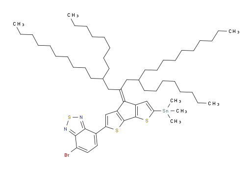 4-bromo-7-(4-(11,15-dioctylpentacosan-13-ylidene)-6-(trimethylstannyl)-4H-cyclopenta[1,2-b:5,4-b']dithiophen-2-yl)benzo[c][1,2,5]thiadiazole