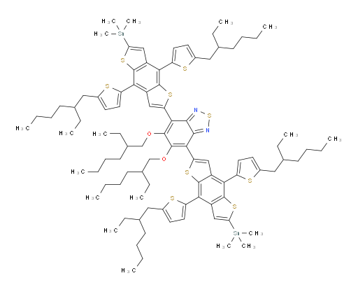 4,7-bis(4,8-bis(5-(2-ethylhexyl)thiophen-2-yl)-6-(trimethylstannyl)benzo[1,2-b:4,5-b']dithiophen-2-yl)-5,6-bis((2-ethylhexyl)oxy)benzo[c][1,2,5]thiadiazole