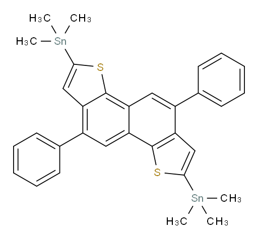 (5,10-diphenylnaphtho[1,2-b:5,6-b']dithiophene-2,7-diyl)bis(trimethylstannane)