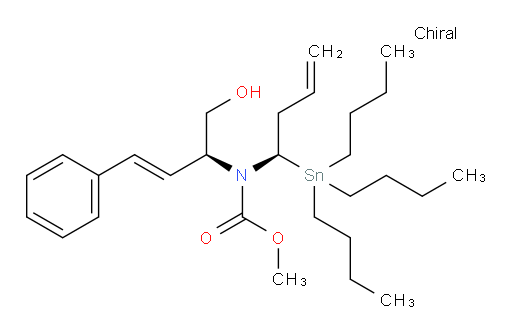 methyl ((S,E)-1-hydroxy-4-phenylbut-3-en-2-yl)((R)-1-(tributylstannyl)but-3-en-1-yl)carbamate